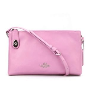 Pink coach Crosby Crossbody In Calf Leather